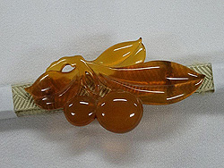 葉に実べっ甲帯留