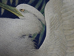 白鷺刺繍名古屋帯