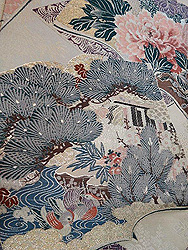 冊子に四季の図丸帯