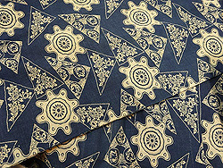 藍型染め綿単衣