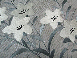 萩に桔梗刺繍絽名古屋帯