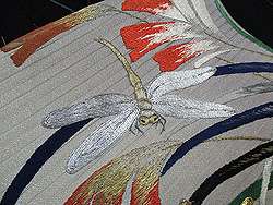 トンボ刺繍夏帯