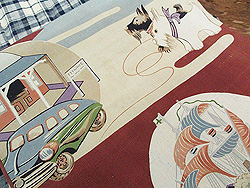 茶色地おもちゃ尽くし名古屋帯