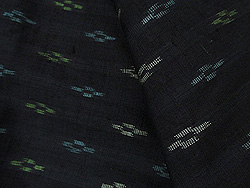 花織風絣単衣紬