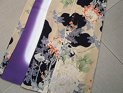 雲取りに大輪菊小紋