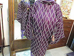 紫紺染立涌絞り羽織