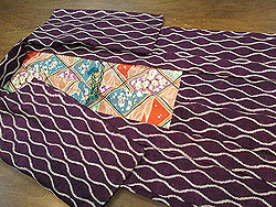 紫紺染立涌絞り羽織