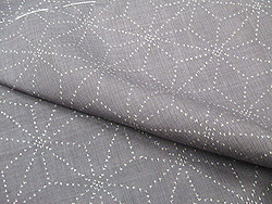 麻の葉柄本場結城紬