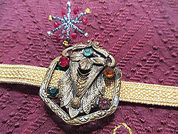 雪の結晶ビーズワーク名古屋帯