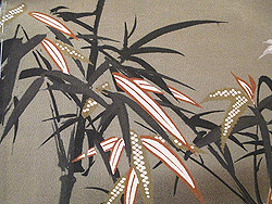 竹に扇面お散歩着