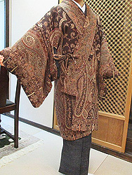 肉厚カシミールショール道中着