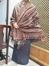 大判肉厚カシミールウールショール