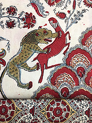 動物柄インド更紗帯