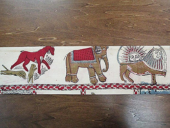 動物柄インド更紗帯