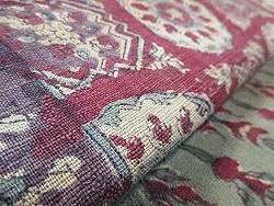 緑に丸紋のインド更紗名古屋帯