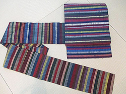 浦野横縞紬名古屋帯