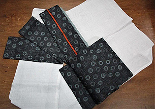 越後上布に麻名古屋帯