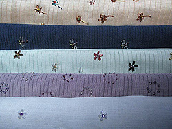 夏のビーズ半襟