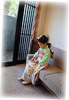 7歳七五三☆優しい萌黄色の祝い着