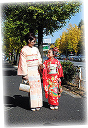 七歳七五三☆濃い桃色の祝い着