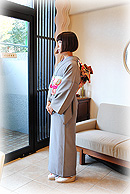 小粋な江戸小紋で結婚式へ