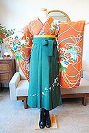 花くす玉文様縮緬小振袖