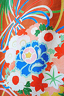 花くす玉文様縮緬小振袖