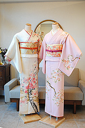 桜文様の訪問着