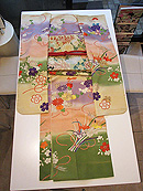 菖蒲花束文様刺繍中振袖