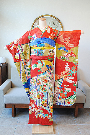 正統派の赤振袖