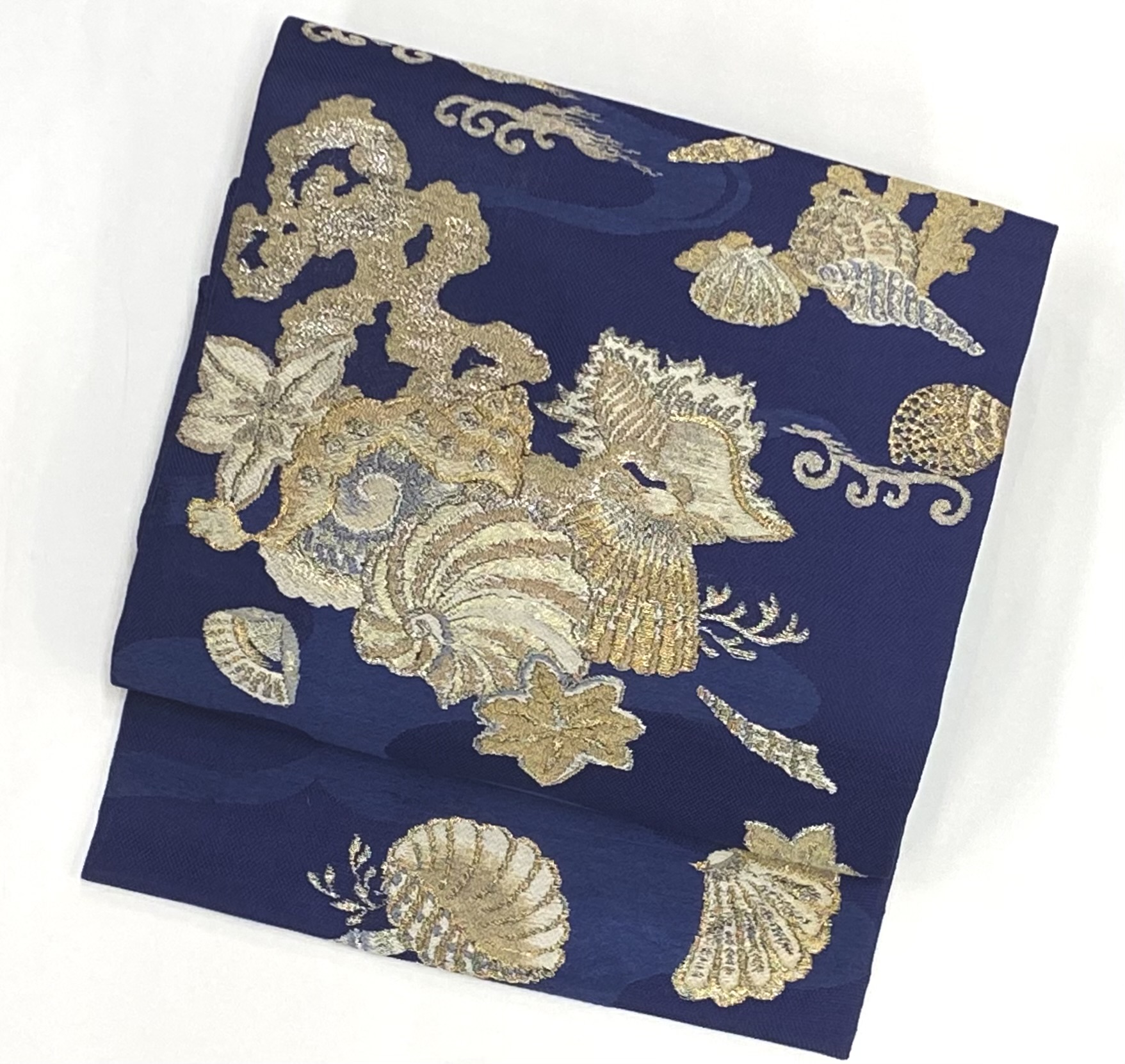 銀座灯屋2 あかりや　ポジャギくずし名古屋帯　麻 ポジャギ崩し名古屋帯 55,000円(税込)帯24-07-04 ご売約済