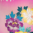 四季の花丸紋刺繍錦紗縮緬振袖