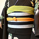 乱菊の図友禅染黒振袖