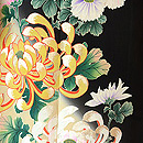 乱菊の図友禅染黒振袖