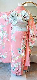 枝桜文様友禅振袖