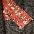 本場結城道中着　羽裏