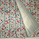 綸子地紅型小紋　上前