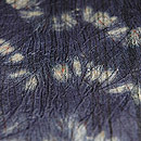 瑠璃色縫い締め絞り単衣紬