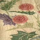 アザミ柄麻単衣