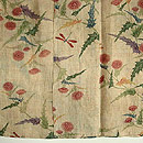 アザミ柄麻単衣　上前