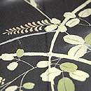 萩にすすき文様ぼかし地小紋単衣