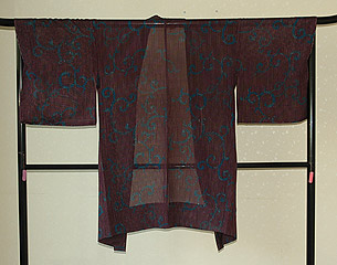 唐草文様絽羽織