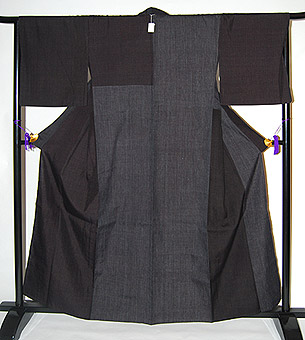 結城紬切継単衣