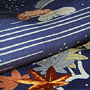 紫地御所解文様訪問着　質感・風合