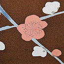 梅の図染付下　質感・風合