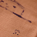 花の風景柄紅花染付下 質感・風合