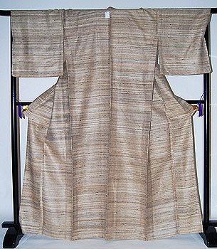 タッサーシルク単衣