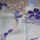 薄香色錦紗地付下　質感・風合