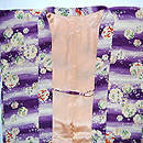 雪輪に四季草花染羽織　羽裏