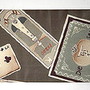 トランプ柄染名古屋帯 